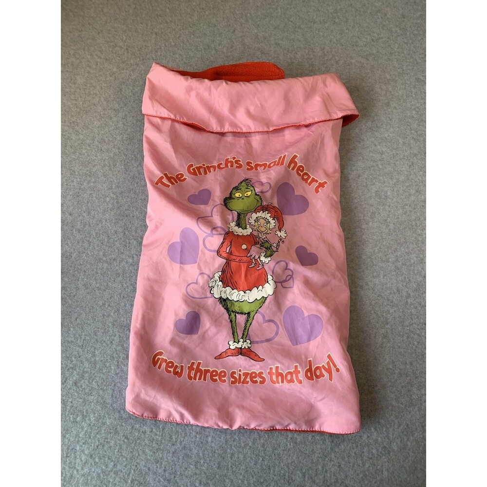 PetHoliday Grinch Christmas Dog Coat Jacket Large Pink Polyester Warm Winter